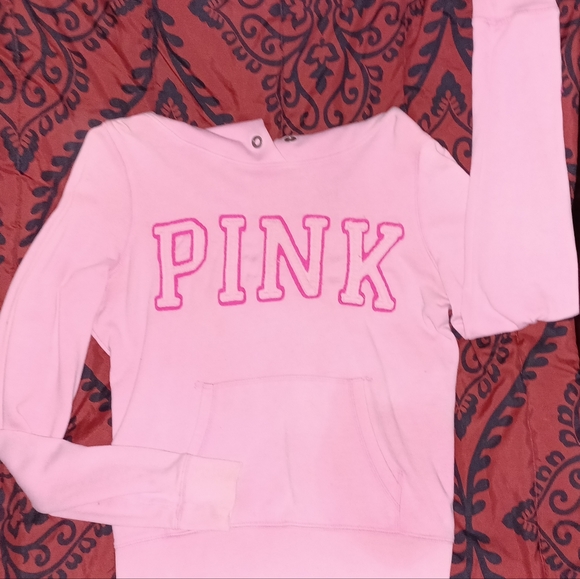 Gently used Victoria's secret pink pullover hoodie size medium - Picture 2 of 7